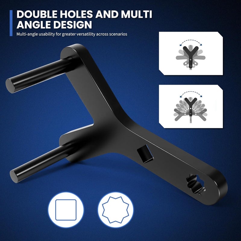 DikTalk Lower Control Arm Prying Tool Kit,1/2" Drive Suspension Removal Tool,Specialty Bushing Tool with 2 Pry Bar Wrench Adapter Head & Extension Poles,3PCS - Image 3